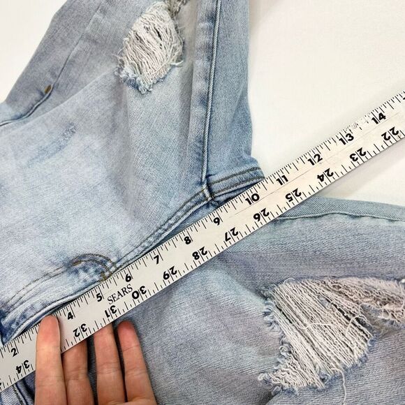 Judy Blue Jeans Womens 28 Light Wash Boyfriend Fit Distressed Pants Denim - Picture 4 of 12